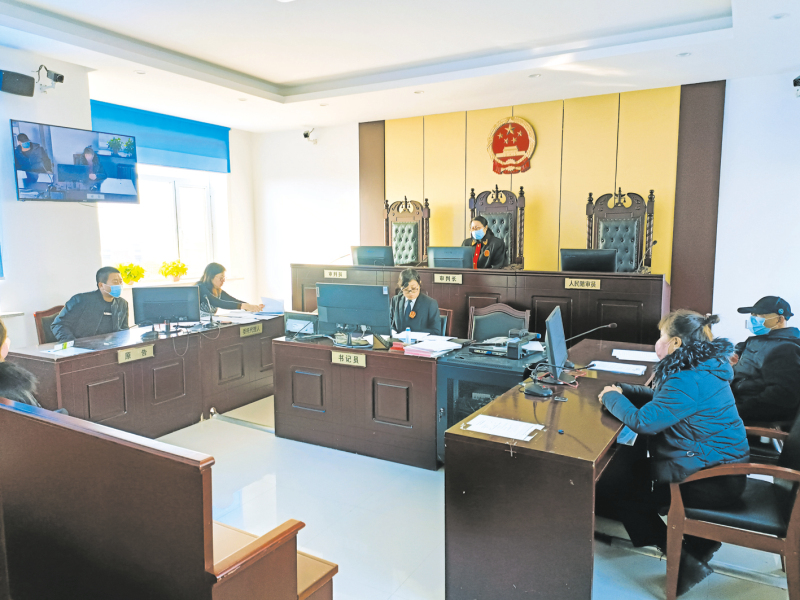 （新民）修葺一新的公主屯人民法庭正在開庭